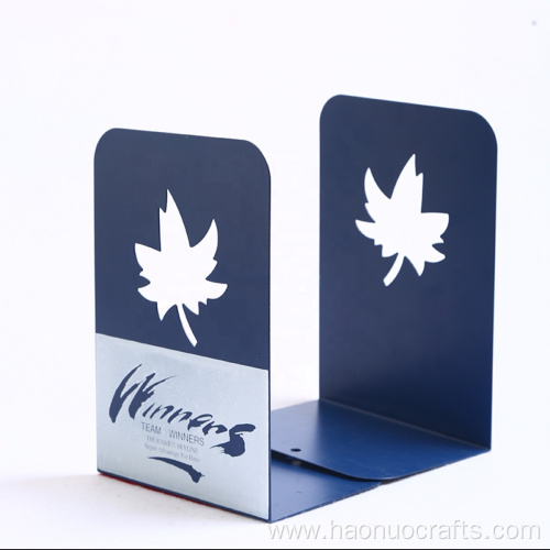 Metal-hollow maple leaf book stand bookshelf by book